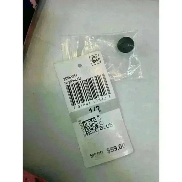 B Darline Dress Womens  Sz 1/2 NWT Navy Fit Flare Floral Sleeveless Open Back - Picture 5 of 7